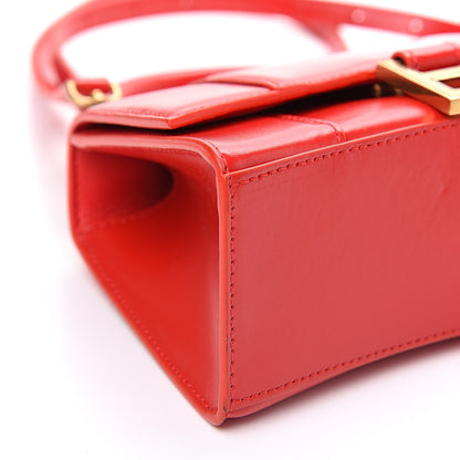 Balenciaga Shiny Box Calfskin Hourglass Top Handle Bag XS Bright Red 6 of 7