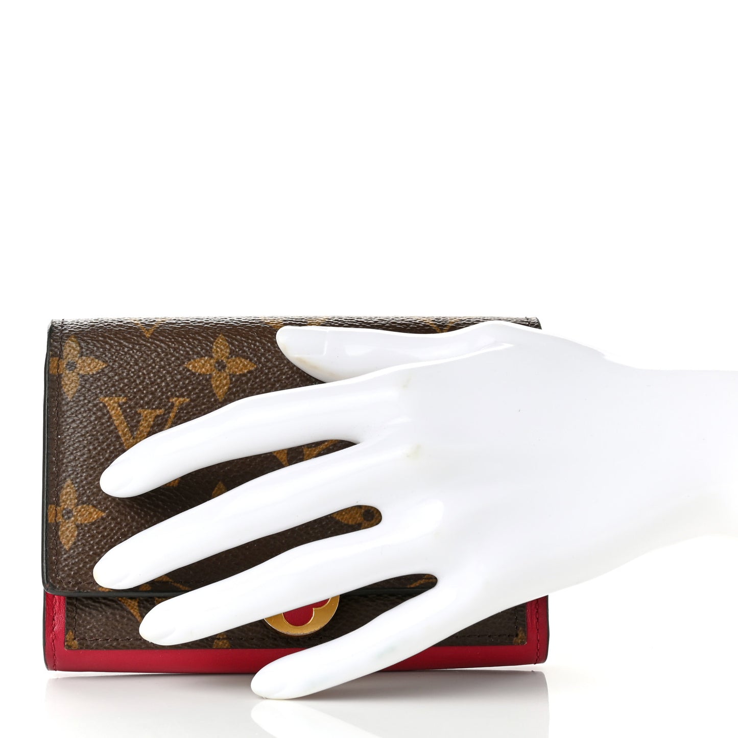 Monogram Flore Compact Wallet Coquelicot