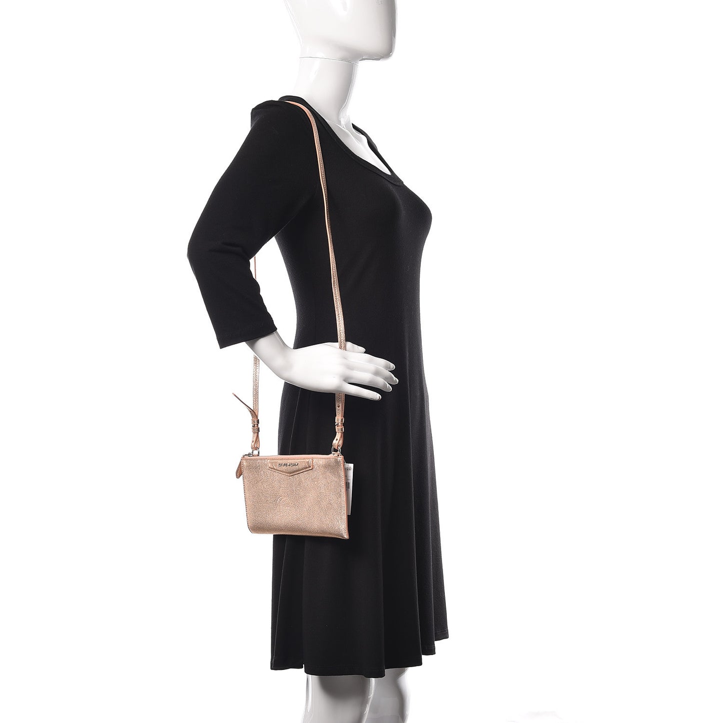 Metallic Grained Goatskin Antigona Crossbody Pink