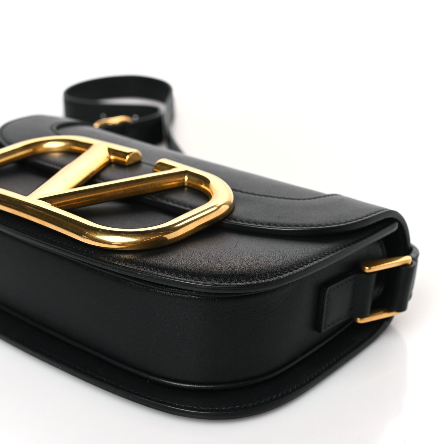 Valentino Garavani Smooth Calfskin Supervee Shoulder Bag Black 8 of 8