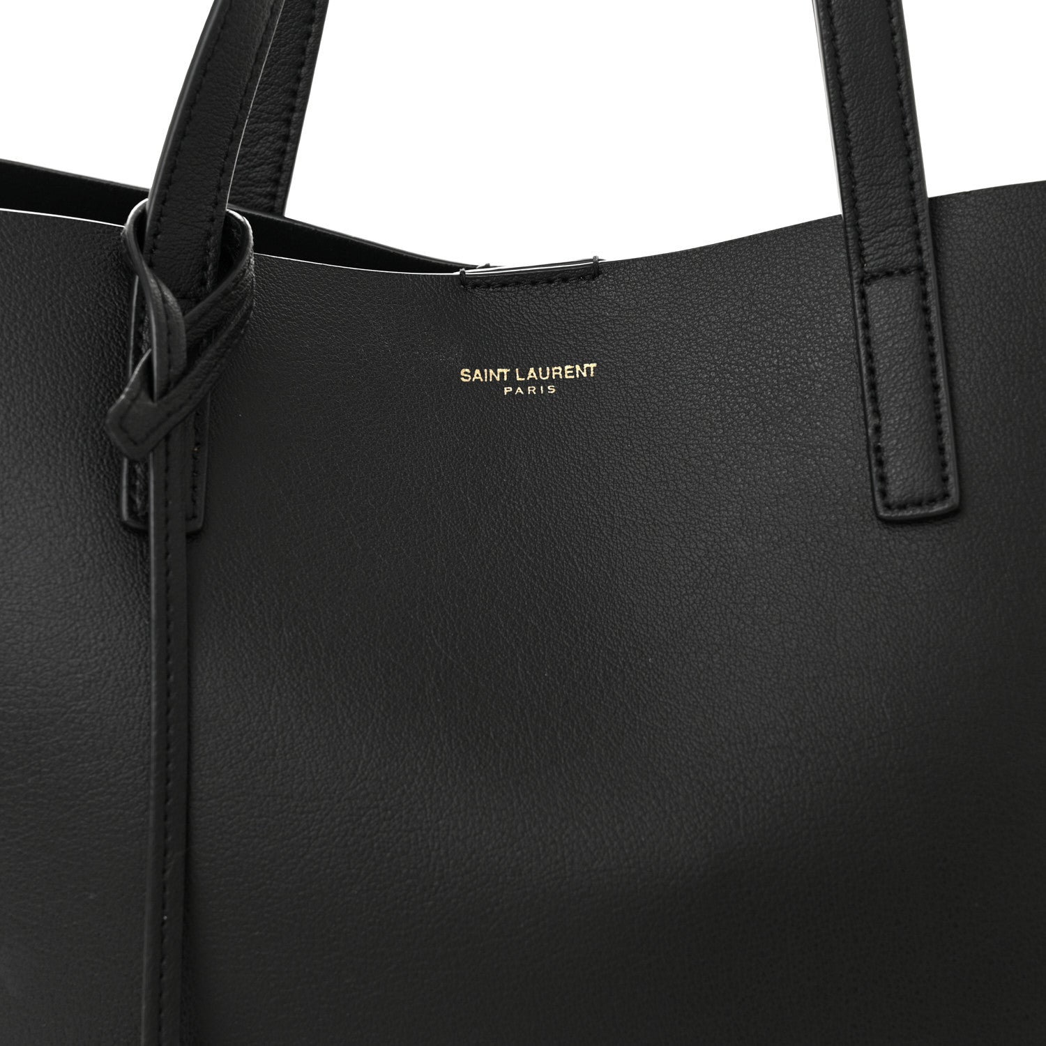 Saint Laurent Calfskin Large Shopping Tote Black 9 of 11