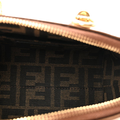 Fendi Vitello Grace Jacquard FF Mini By The Way Top Handle Boston Bag  Gianduia Panna 5 of 10