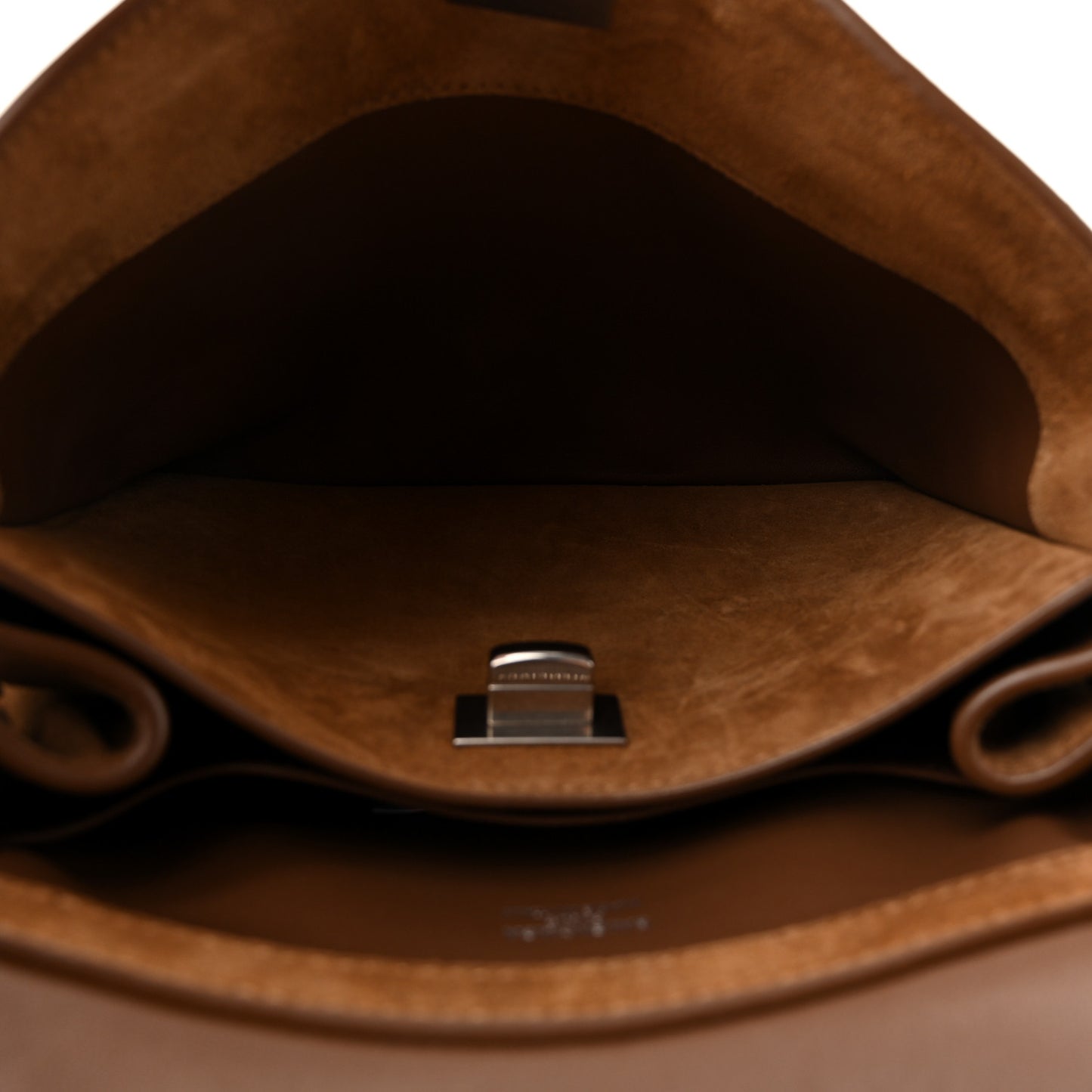 Waxed Suede Mini Rodeo Top Handle Handbag Camel