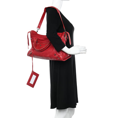 Balenciaga Agneau Giant 12 Rose Gold Hardware City Rouge Coquelicot 2 of 10