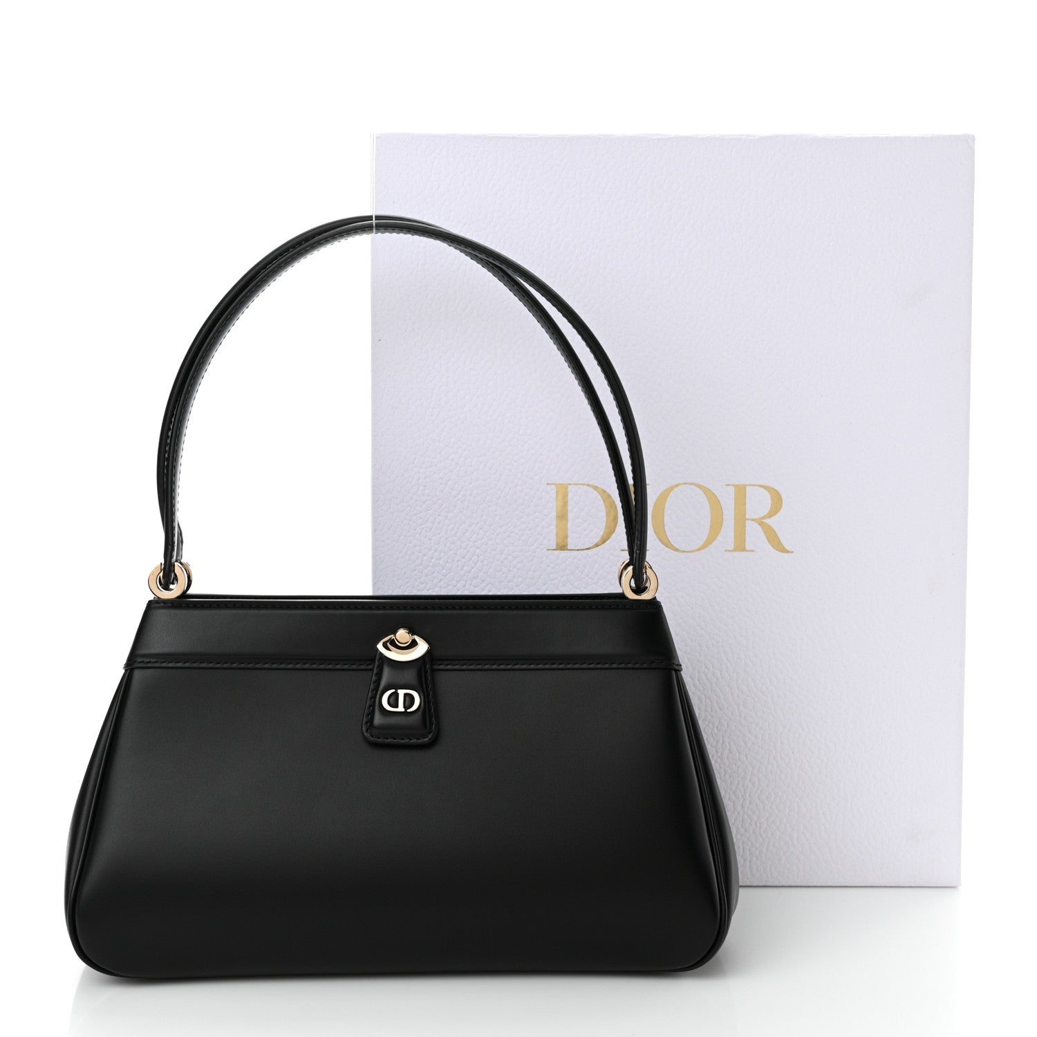 Christian Dior Calfskin Medium Key Shoulder Bag Black 14 of 14