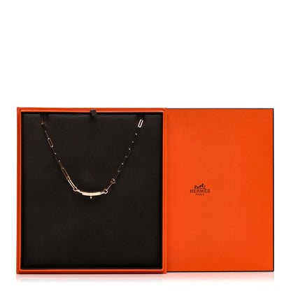 Hermes 18K Rose Gold Diamond Pave Kelly Chaine Choker Necklace 6 of 6