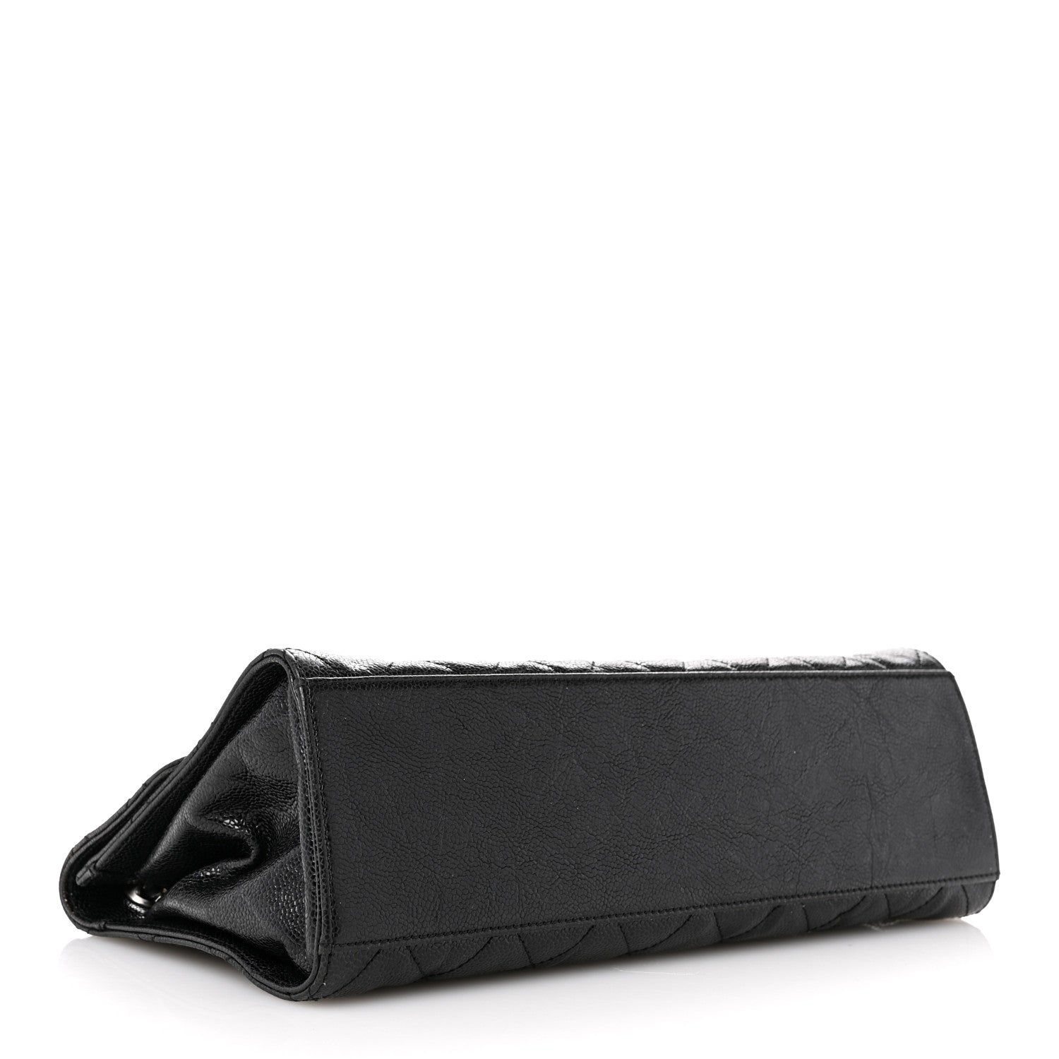 Chanel Crumpled Grained Calfskin Jumbo CC Crave Flap Black 4 of 12
