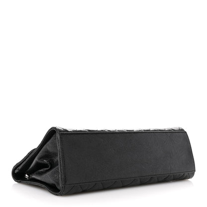Chanel Crumpled Grained Calfskin Jumbo CC Crave Flap Black 4 of 12