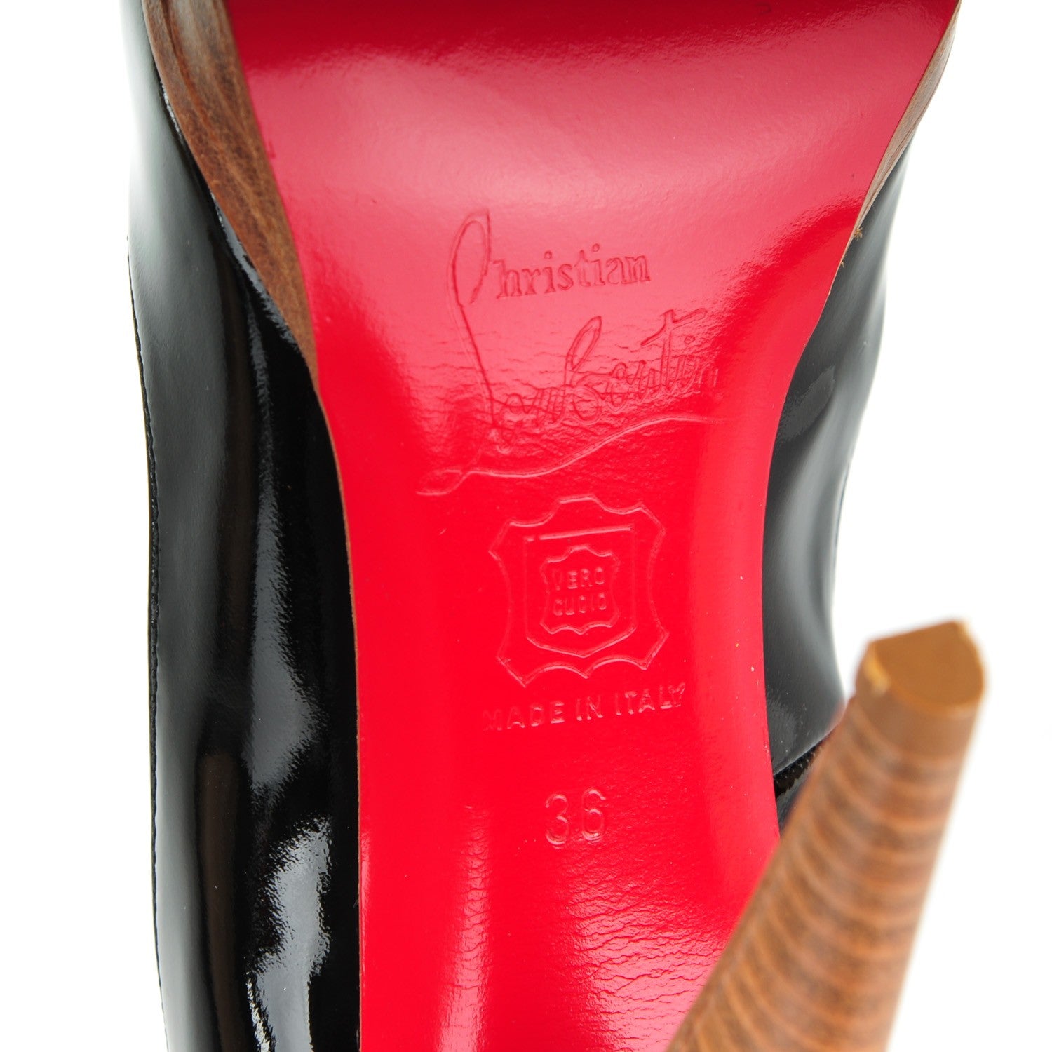 Christian Louboutin Patent Decollete 868 Pumps 36 Black 6 of 7
