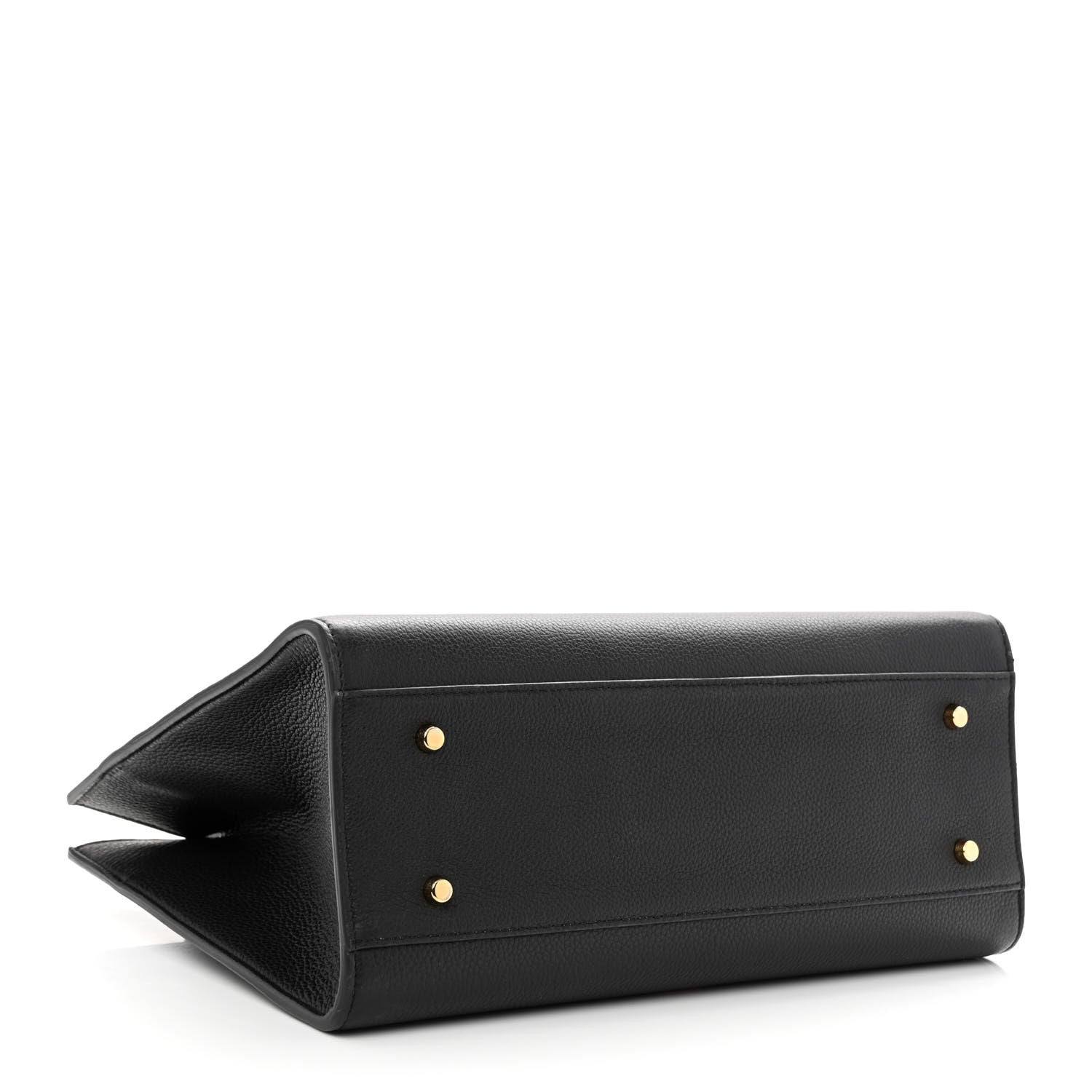 Versace Grained Calfskin Large Virtus Top Handle Shoulder Bag Black 4 of 12