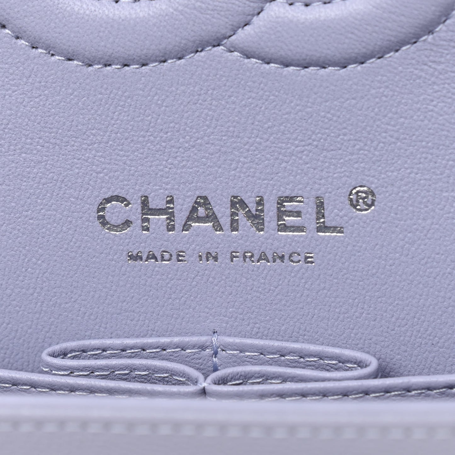 Caviar Quilted Medium Double Flap Light Purple