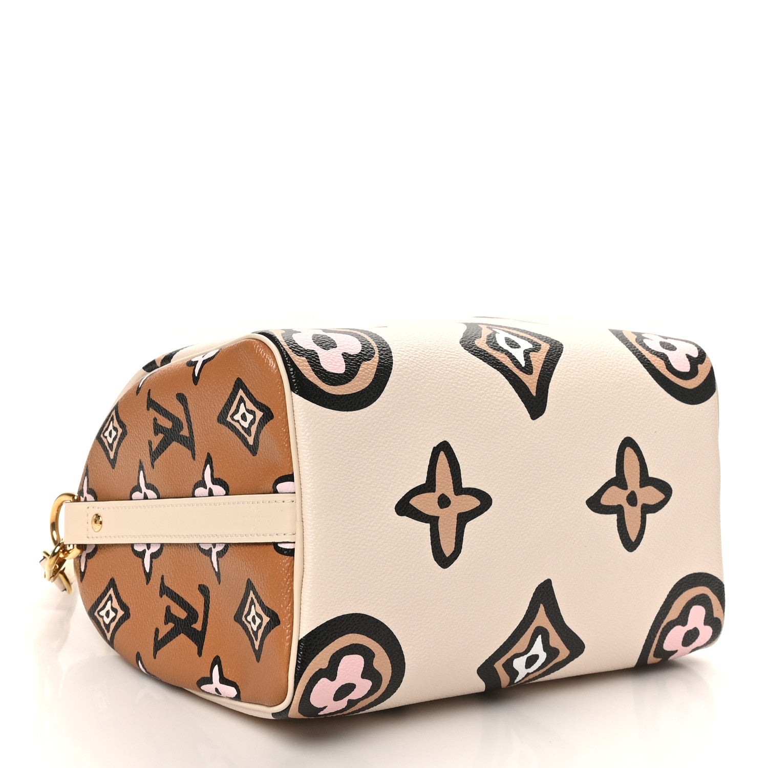 Louis Vuitton Monogram Giant Wild At Heart Speedy Bandouliere Creme 4 of 9