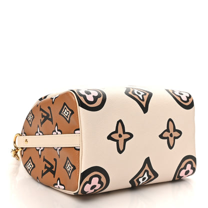 Louis Vuitton Monogram Giant Wild At Heart Speedy Bandouliere Creme 4 of 9