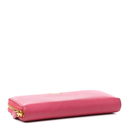 Prada Vitello Phenix Zip Around Wallet Peonia 4 of 14