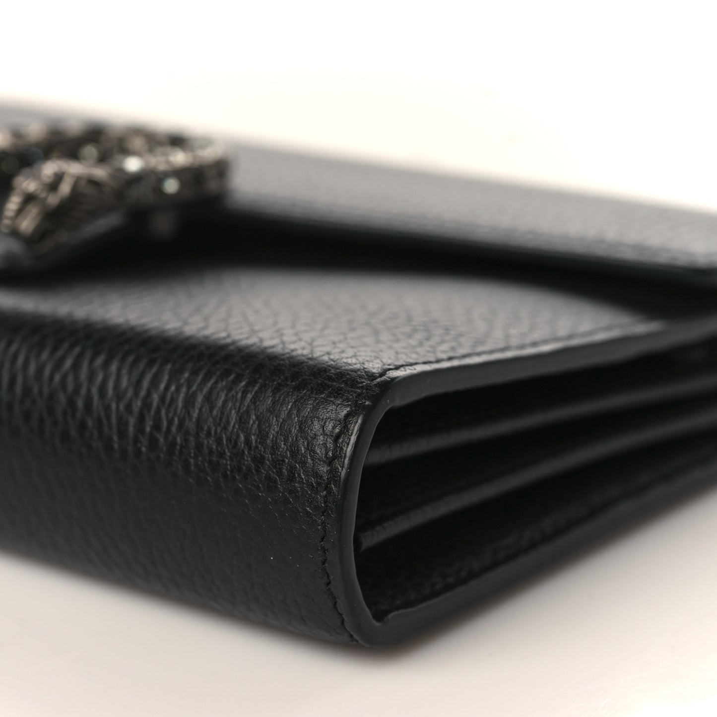 Calfskin Mini Dionysus Chain Wallet Black