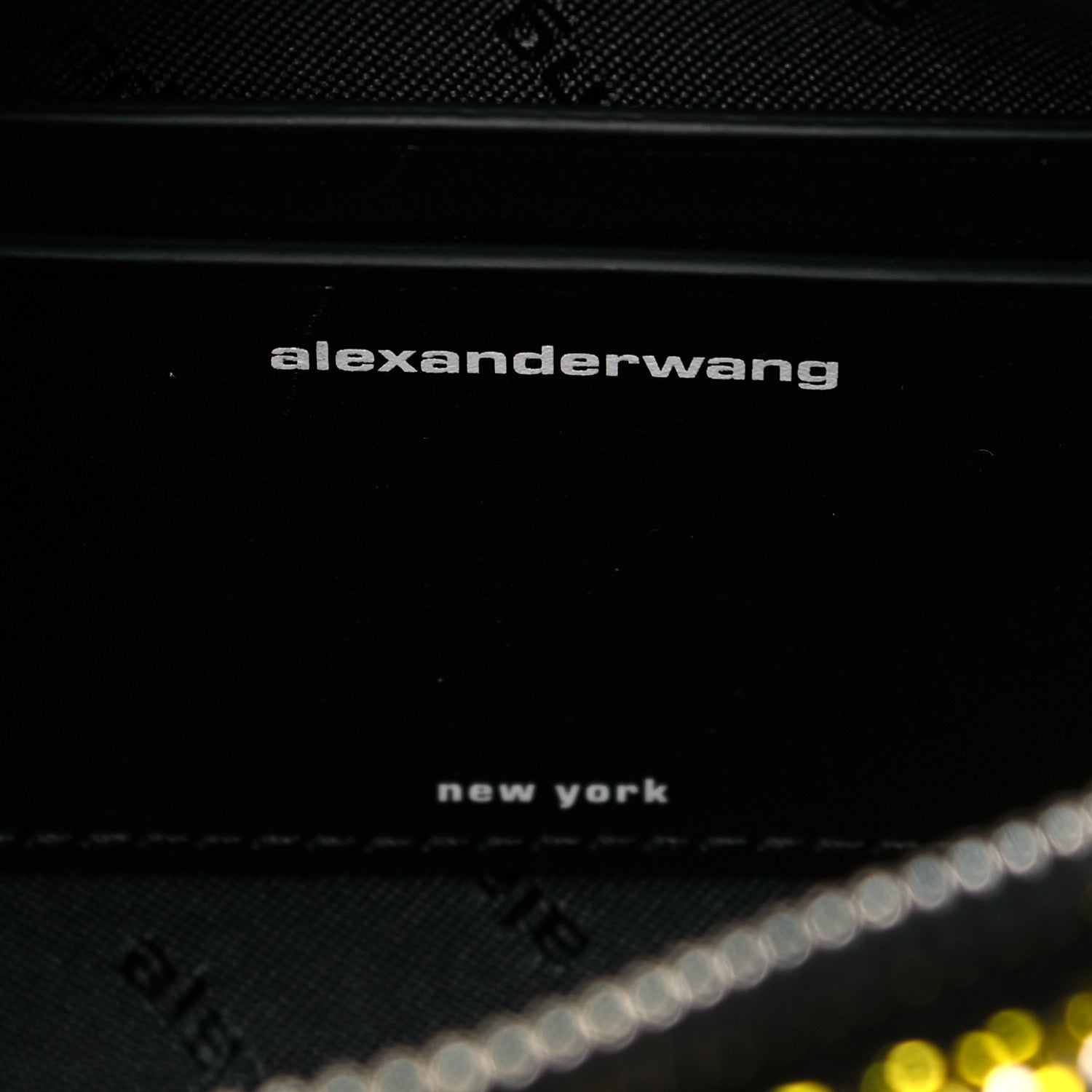 Alexander Wang Mesh Crystal Rhinestone Mini Cruiser Duffle Lemon 5 of 11