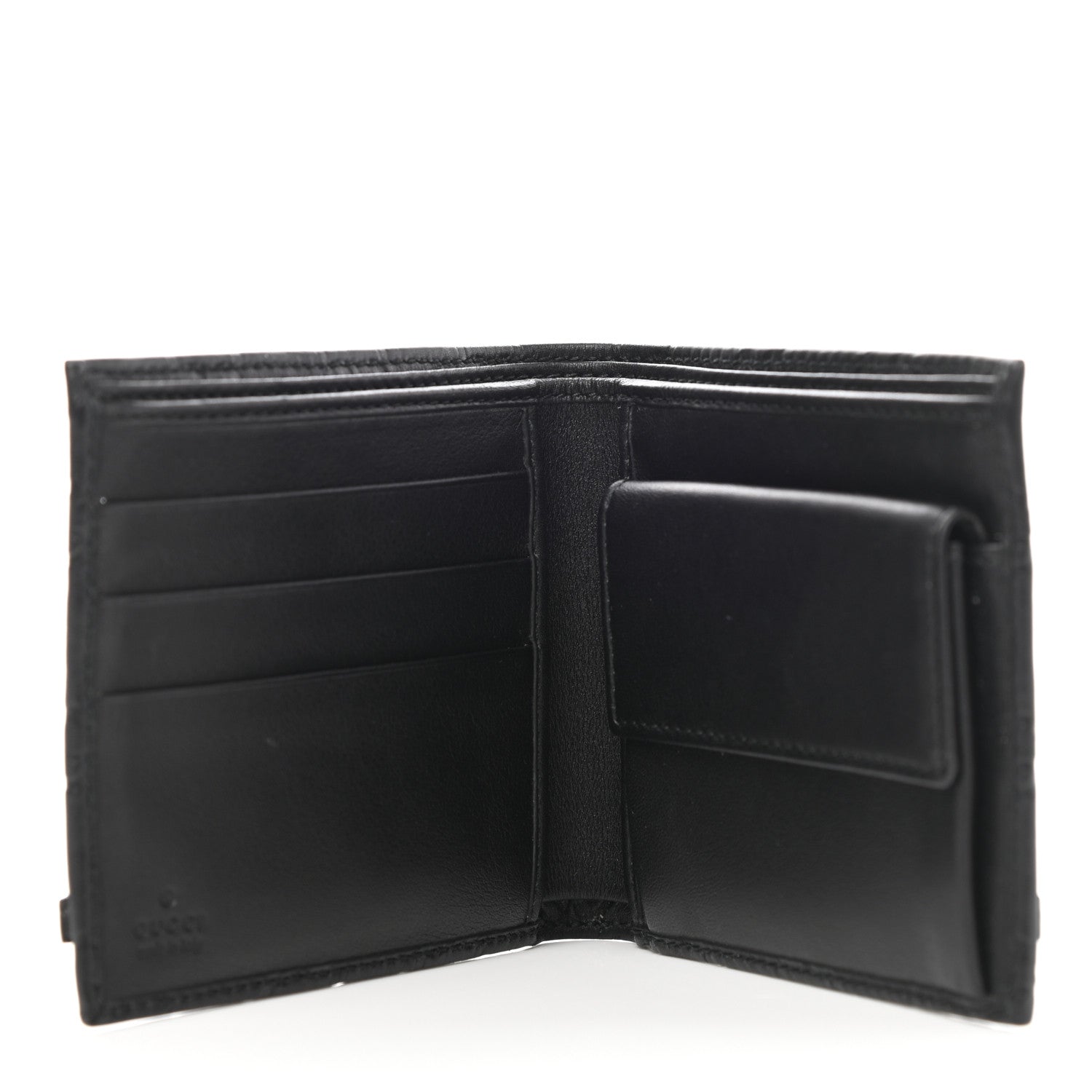 Gucci Guccissima Horsebit Bi-Fold Wallet Black 5 of 8