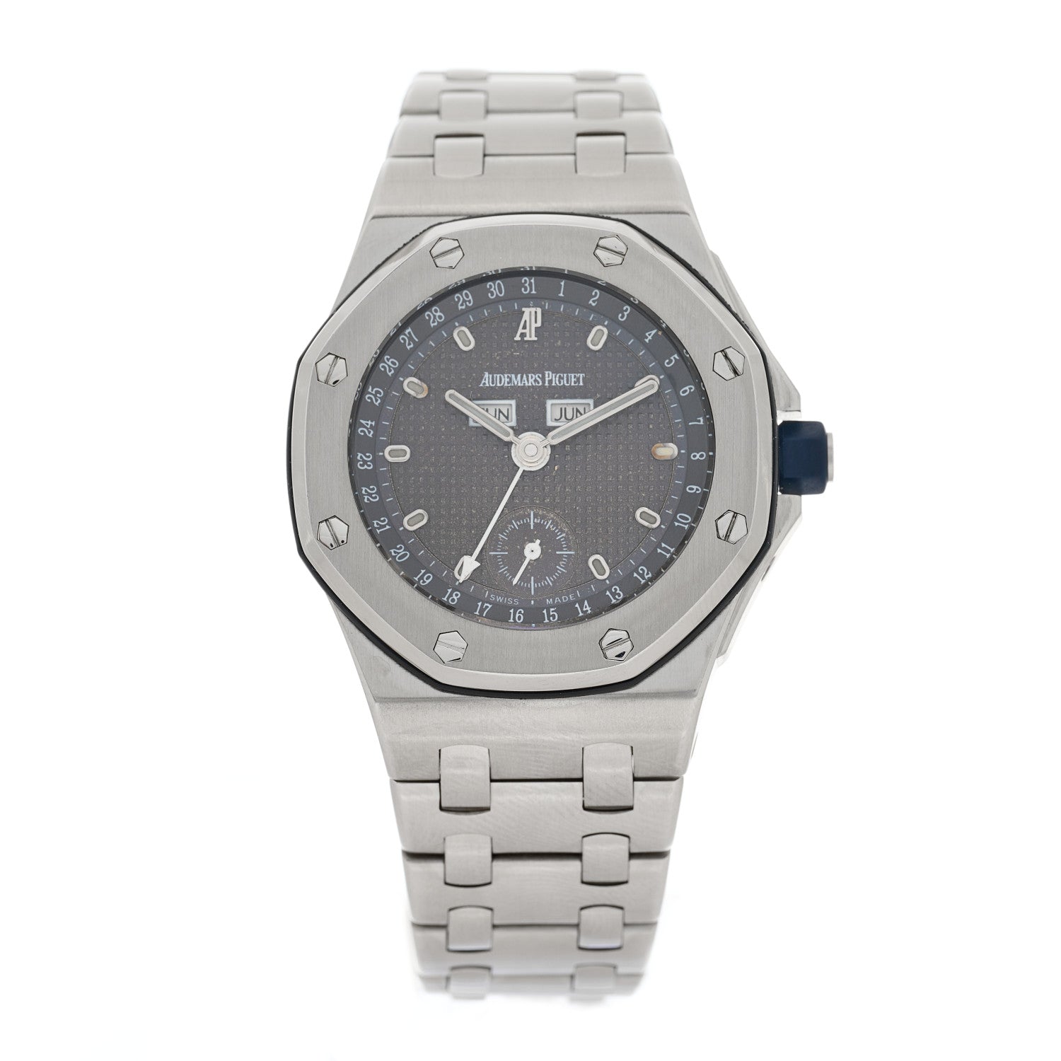 Audemars Piguet Stainless Steel 38mm Royal Oak Offshore Triple Calendar Automatic Watch Grey 25808ST.OO.D009XX.01 1 of 3