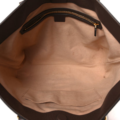 Gucci GG Supreme Monogram Textured Calfskin Web Medium Ophidia Shopping Tote Beige Ebony New Acero 5 of 10