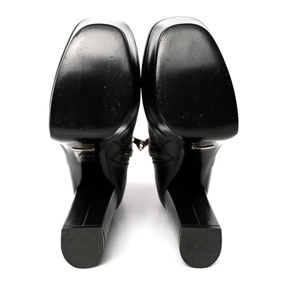 Gucci Kid Side Zip Platform Boots 37.5 Black 5 of 11