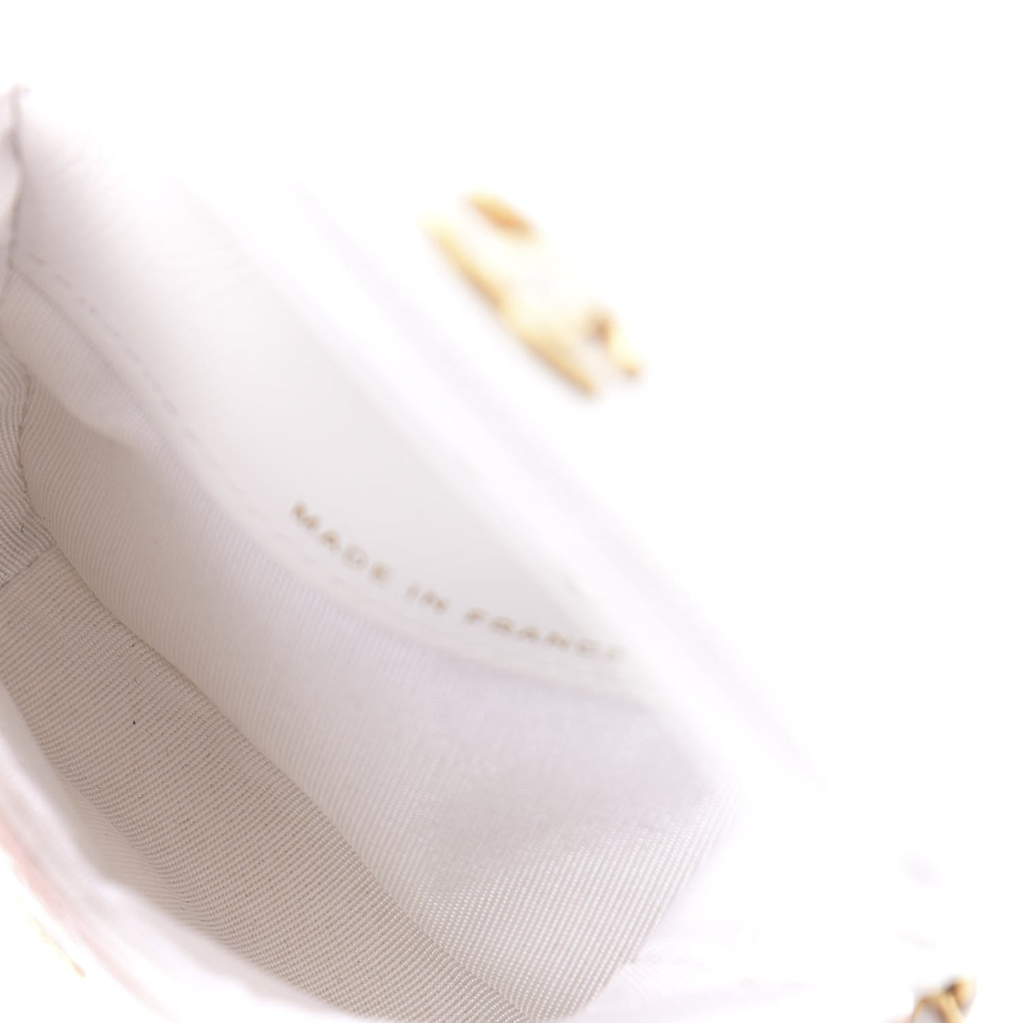 Patent Quilted Chain Waist Bag White