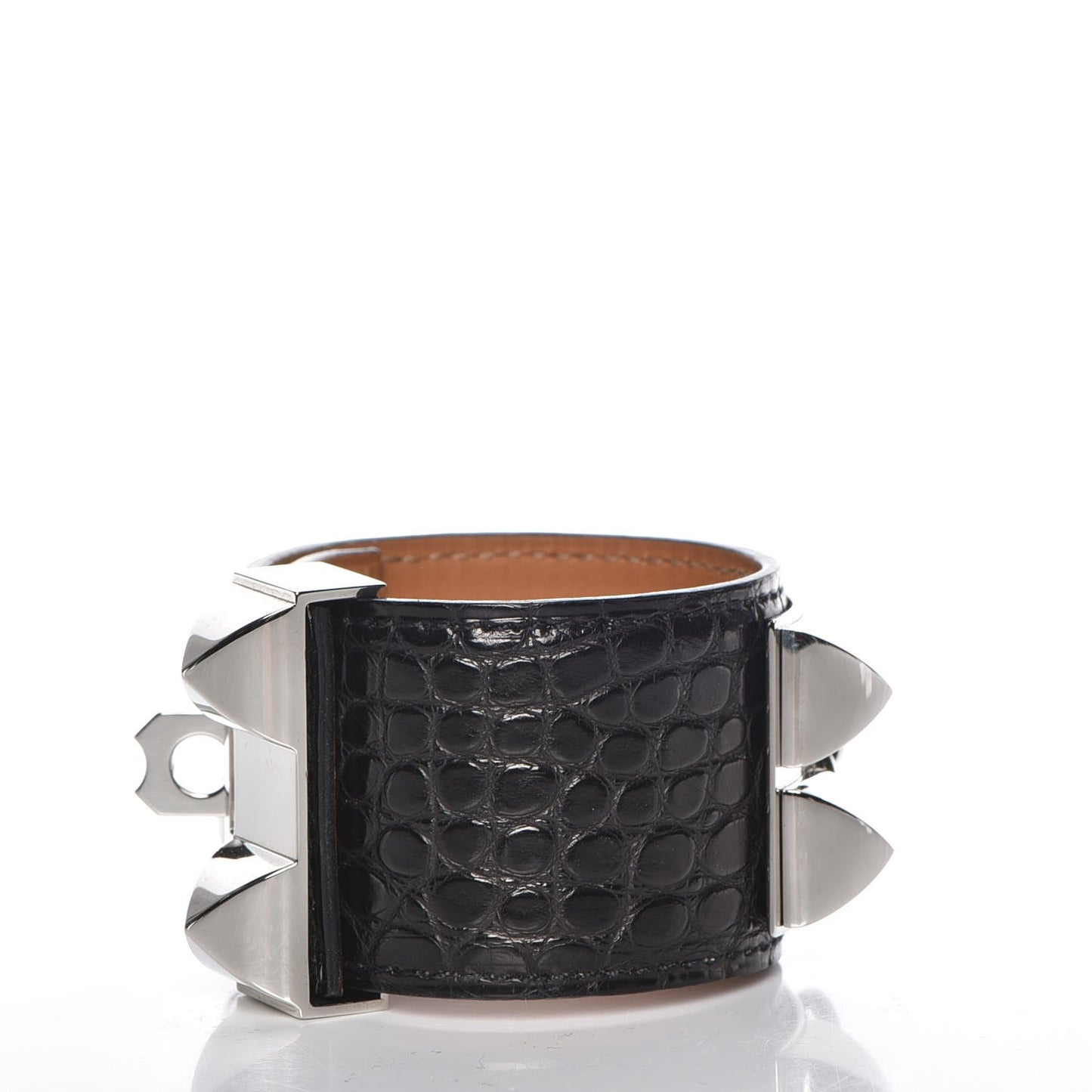 Matte Alligator Collier de Chien CDC Bracelet S Black