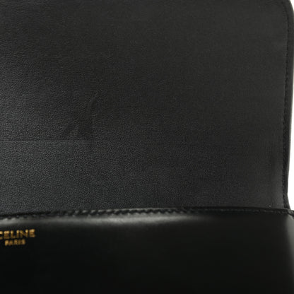 Celine Shiny Calfskin Triomphe Clutch Black 15 of 18