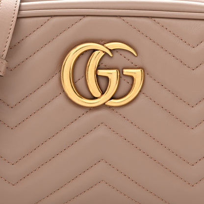 Gucci Calfskin Matelasse Small GG Marmont Chain Shoulder Bag Porcelain Rose 8 of 12