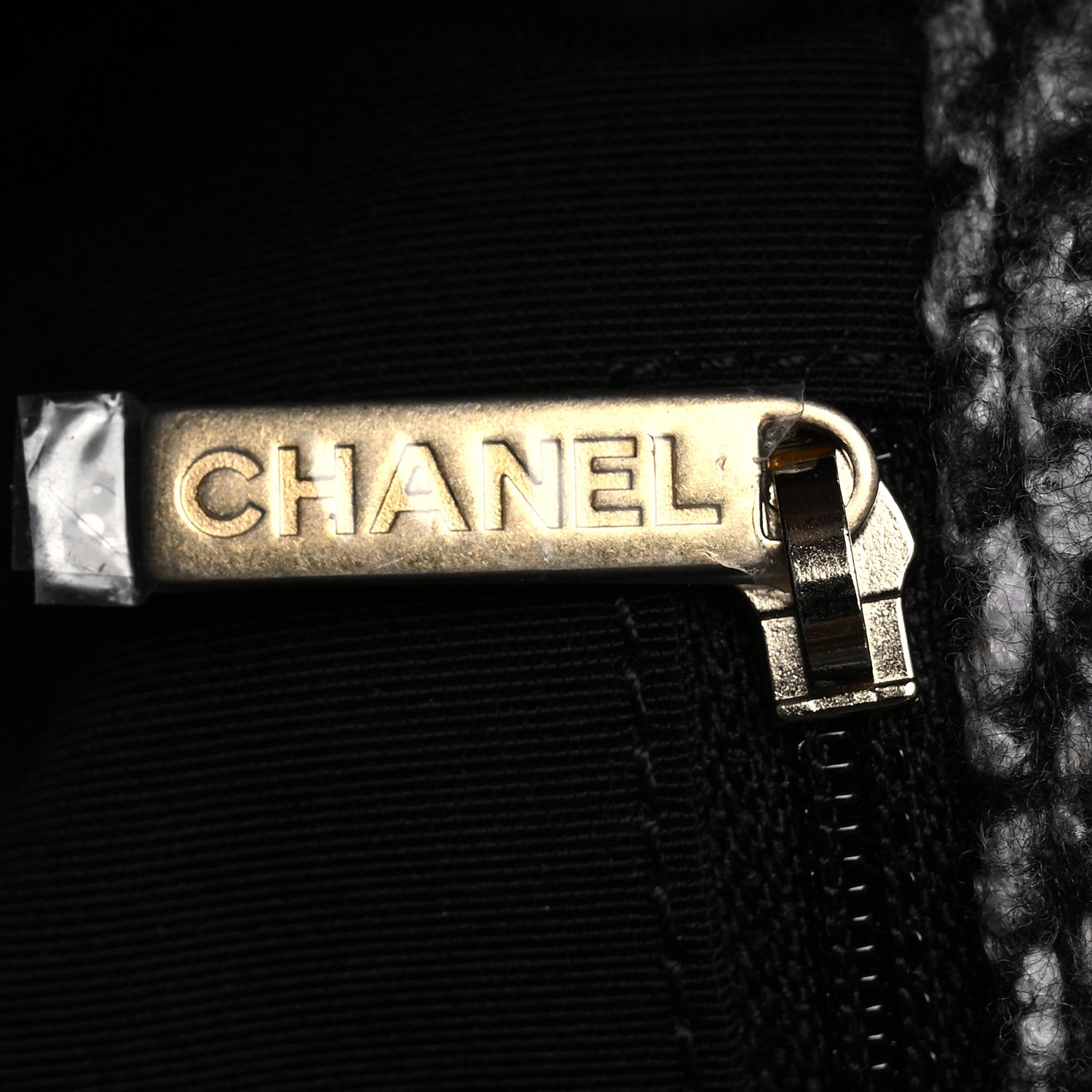 Chanel Tweed Quilted Medium Chanel 19 Flap Black White 12 of 12