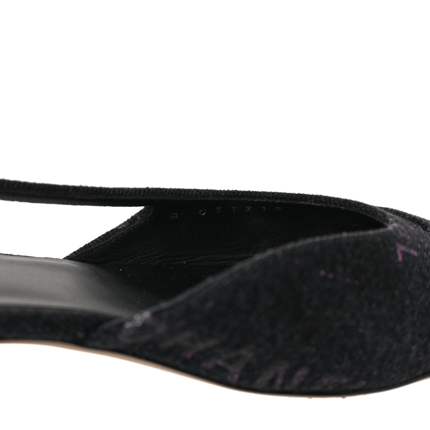 Denim Cap Toe Denim Mood Slingback Flats 40 Black Multicolor