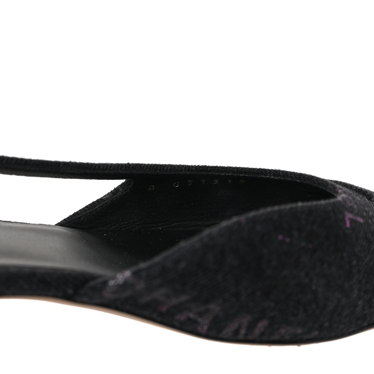 Chanel Denim Cap Toe Denim Mood Slingback Flats 40 Black Multicolor 8 of 9
