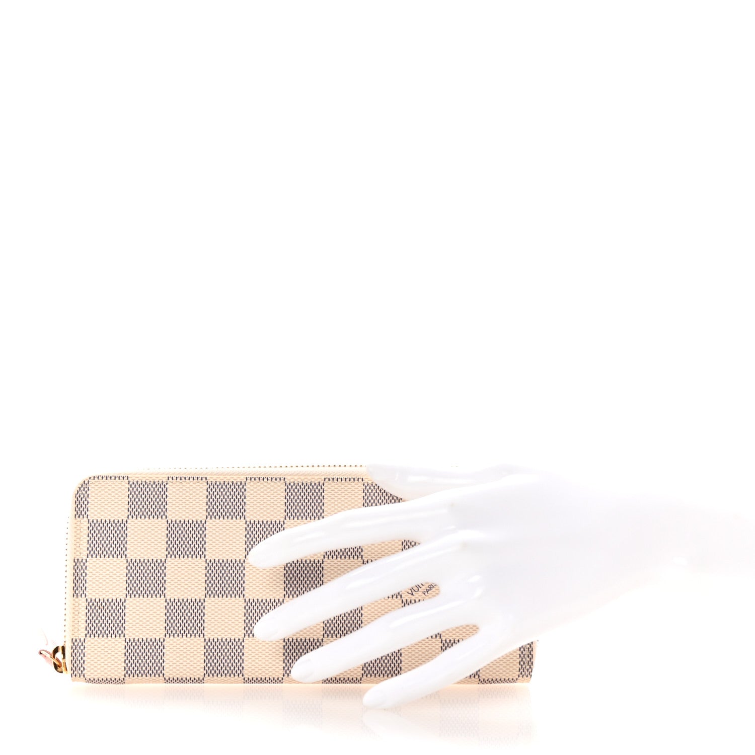 Louis Vuitton Damier Azur Clemence Wallet Rose Ballerine 2 of 6