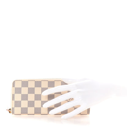 Louis Vuitton Damier Azur Clemence Wallet Rose Ballerine 2 of 6