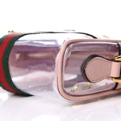 Gucci Vinyl Web Mini Ophidia Transparent Shoulder Bag Perfect Pink 6 of 8