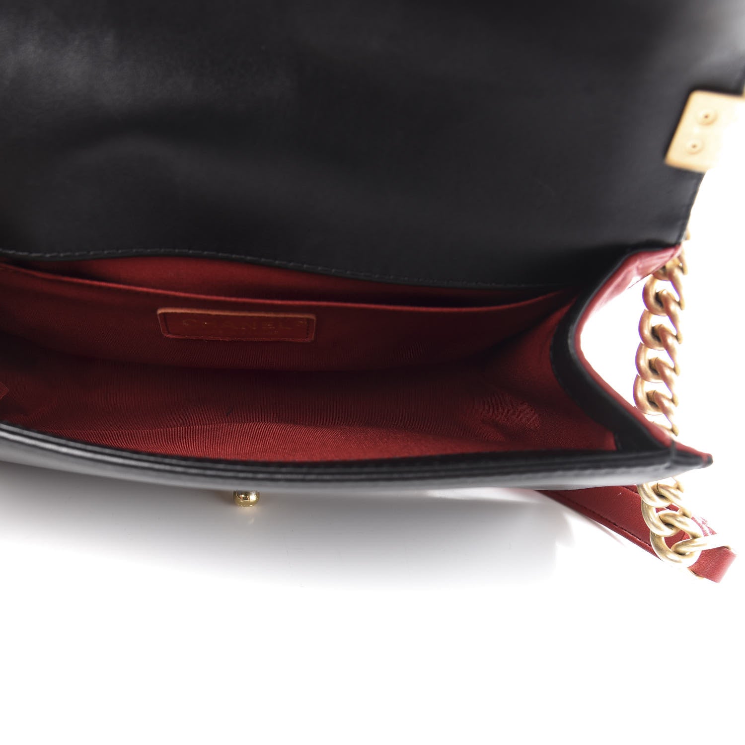 Chanel Lambskin Quilted Medium Boy Flap Red Black 5 of 12