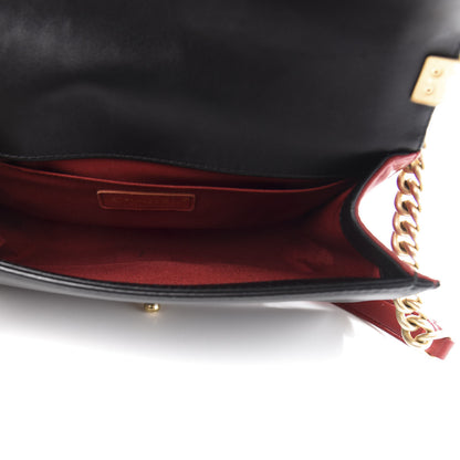 Chanel Lambskin Quilted Medium Boy Flap Red Black 5 of 12