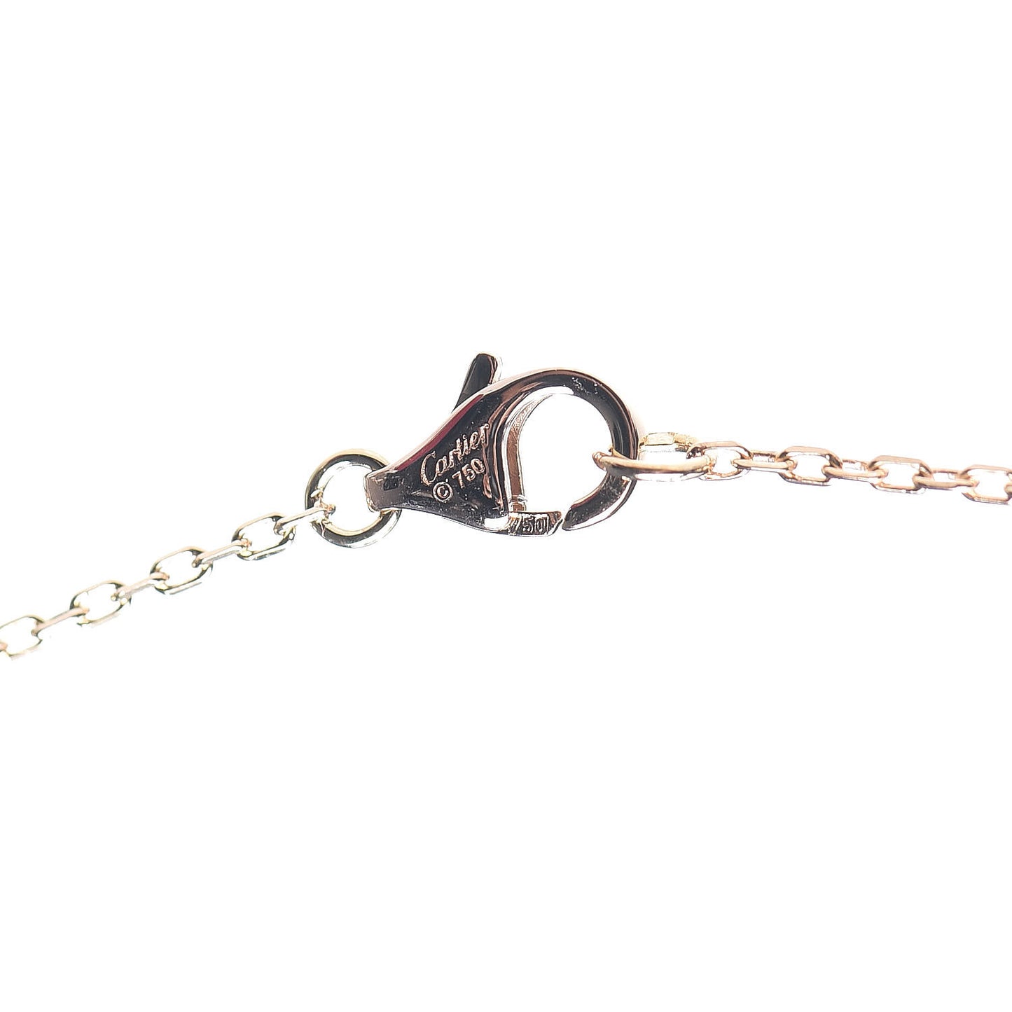 18K Pink Gold Pink Tourmaline C De Pendant Necklace