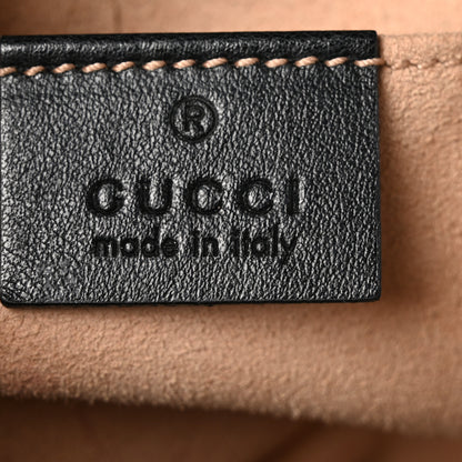 Gucci Calfskin Matelasse Mini GG Marmont Chain Shoulder Bag Black 6 of 11
