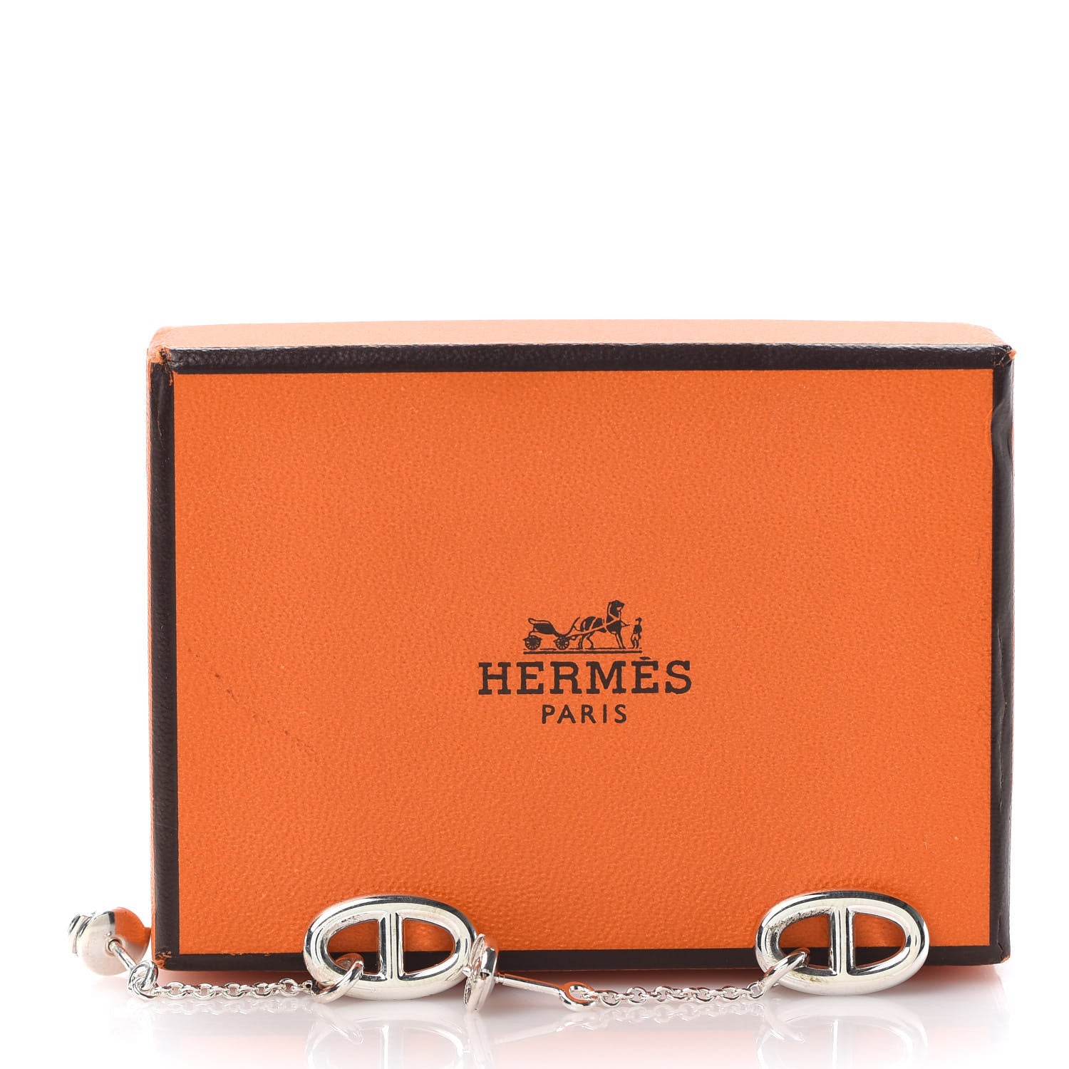 Hermes Sterling Silver Farandole Drop Earrings 5 of 5