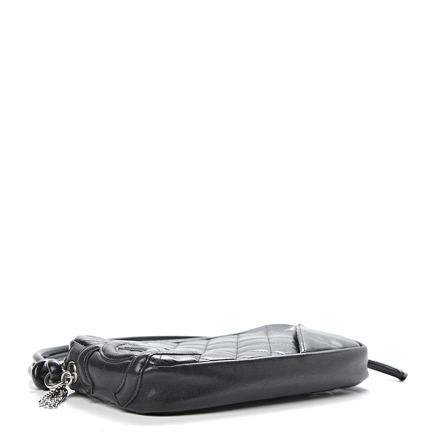 Calfskin Quilted Cambon Pochette Black