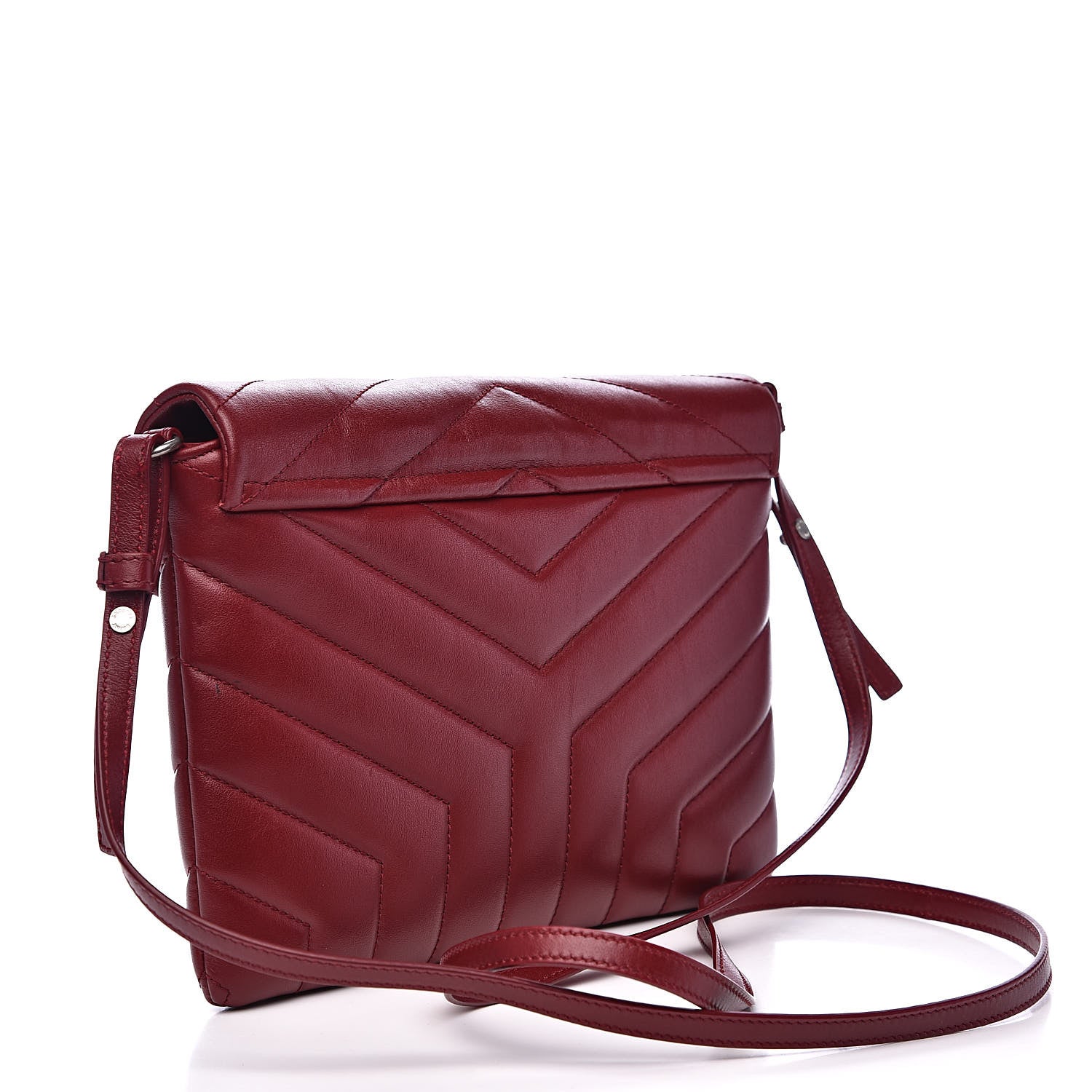 Saint Laurent Calfskin Y Quilted Monogram Loulou Flap Bag Palissandre 3 of 11