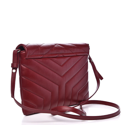 Saint Laurent Calfskin Y Quilted Monogram Loulou Flap Bag Palissandre 3 of 11