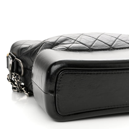 Chanel Aged Calfskin Quilted Medium Gabrielle Hobo Black 9 of 10