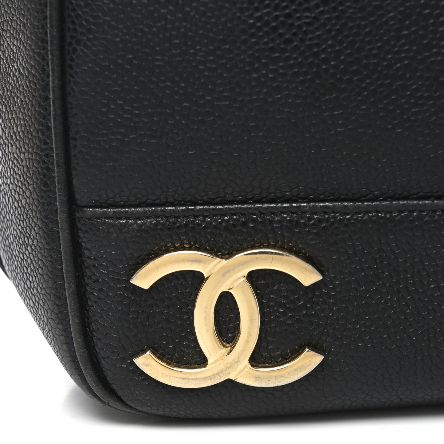 Caviar Triple CC Shoulder Bag Black