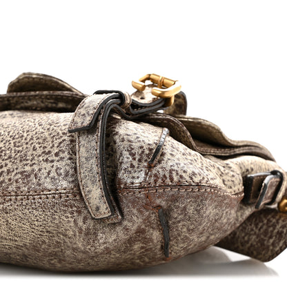 Chloe Metallic Pebbled Lambskin Paddington Satchel Grey 10 of 14