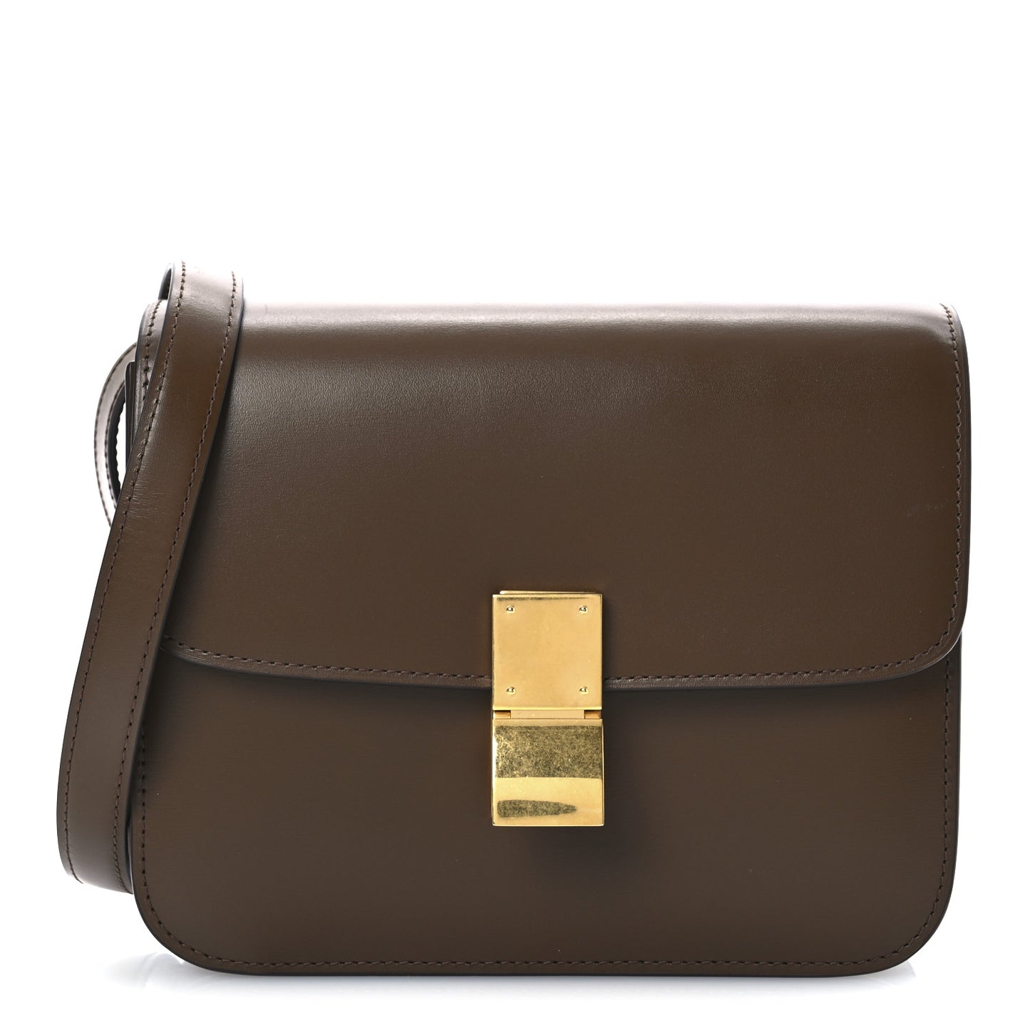 Box Calfskin Teen Classic Box Flap Bag Camel