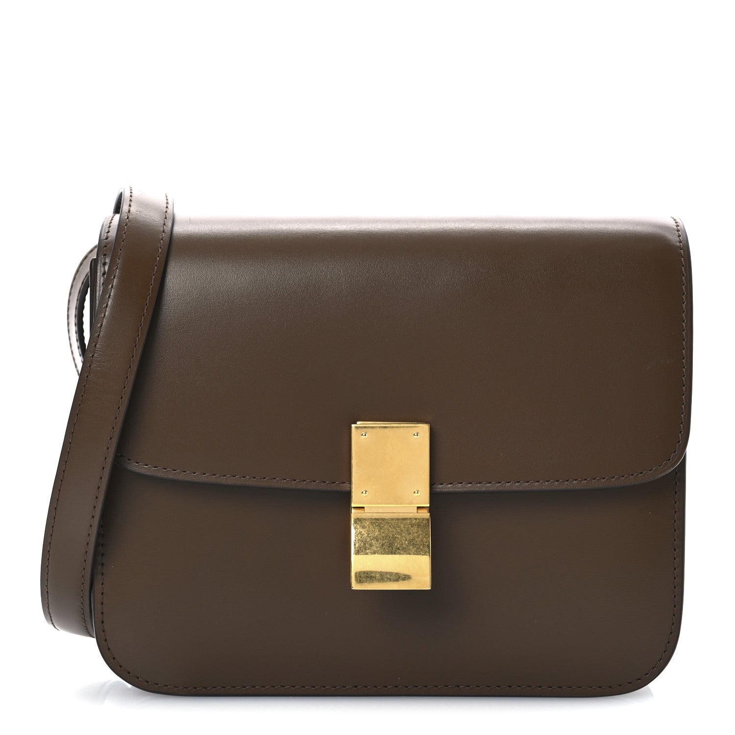 Celine Box Calfskin Teen Classic Box Flap Bag Camel 8 of 11