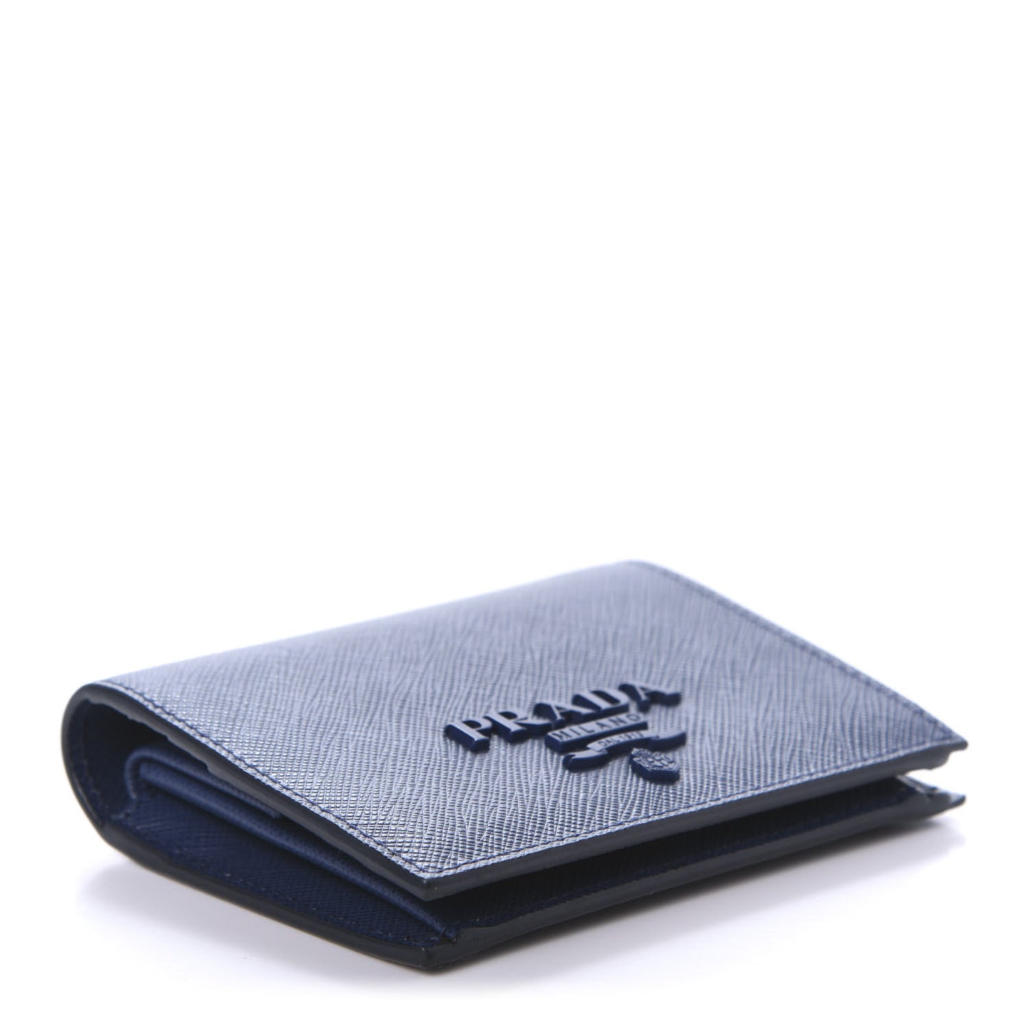 Saffiano Shine Monochrome Bi-Fold Wallet Bleuette