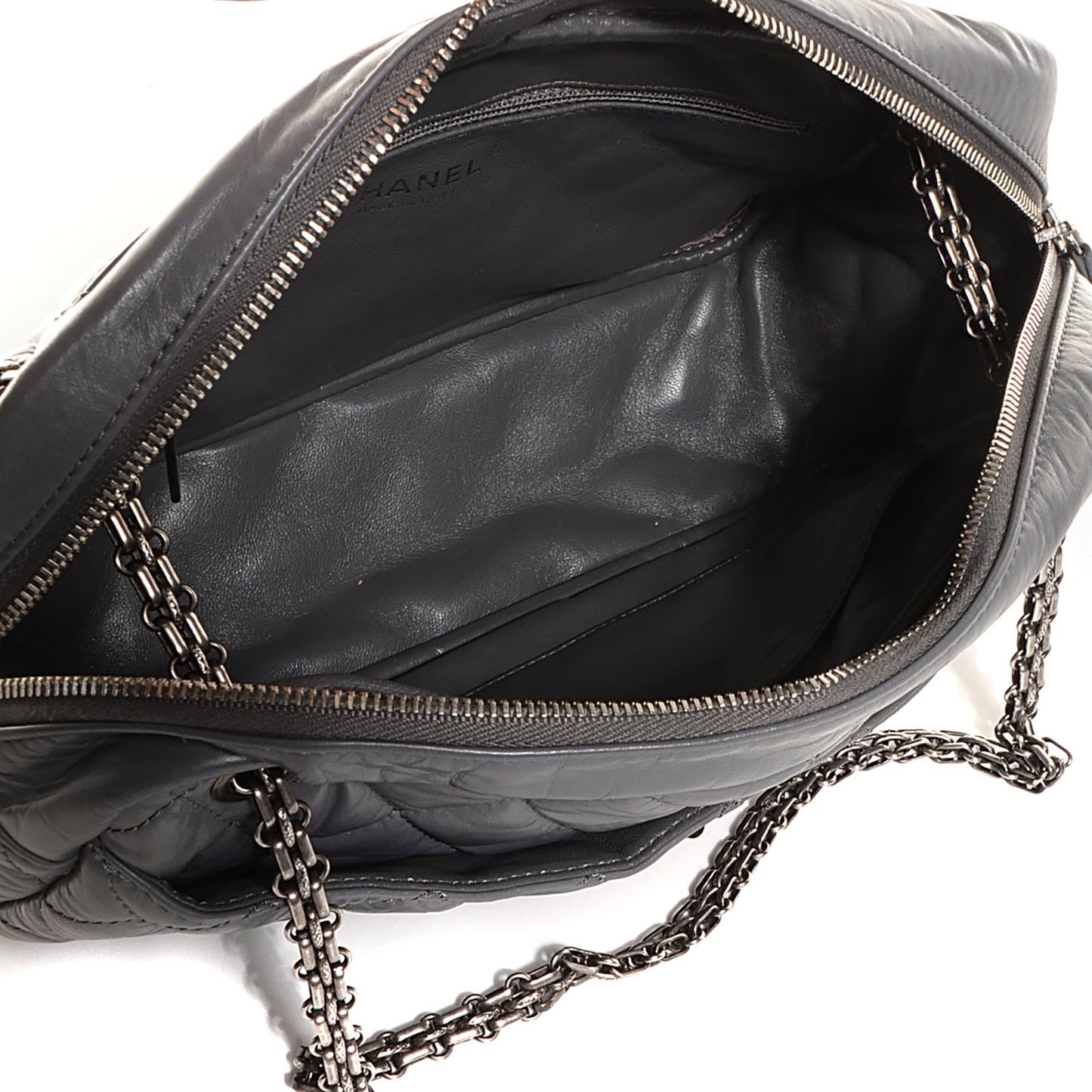 Aged Calfskin Medium Reissue Camera Case Grey