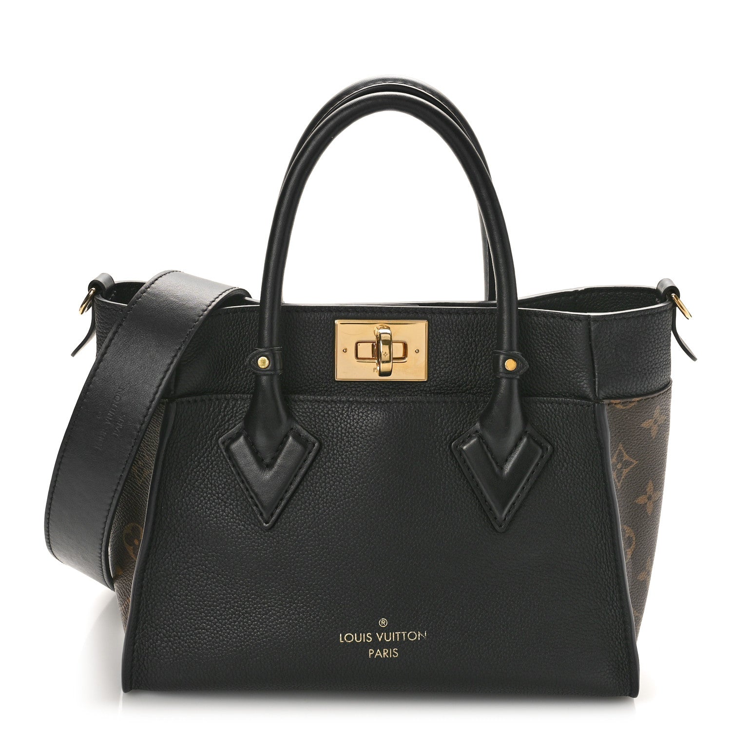 Louis Vuitton Calfskin Monogram On My Side PM Black 1 of 8